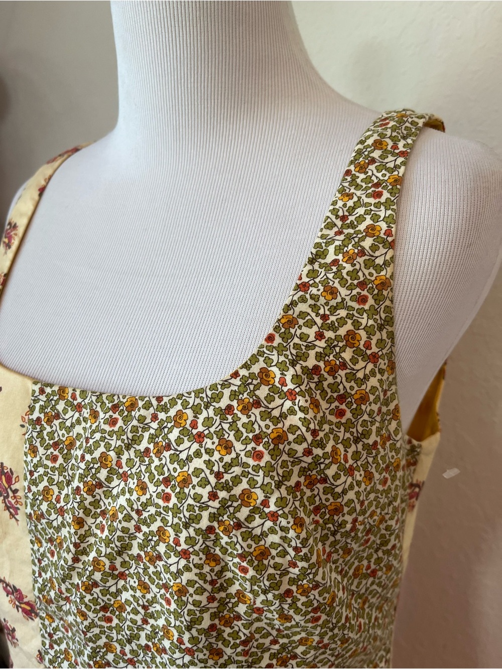 VTg Cynthia Rowley Dress Size 8 Patchwork 90s Y2K Cottage Cotton - Picture 4 of 12